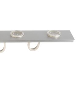 GloboStar® 90829 Μεταλλικο Καλυμμα 1 Μέτρου 15 Τεμαχίων για Ψηφιακή Αλυσίδα Γιρλάντα 20 Σποτ LED με Κωδικό 90140 Ασημί Μ100 x Π4.7 x Υ1cm