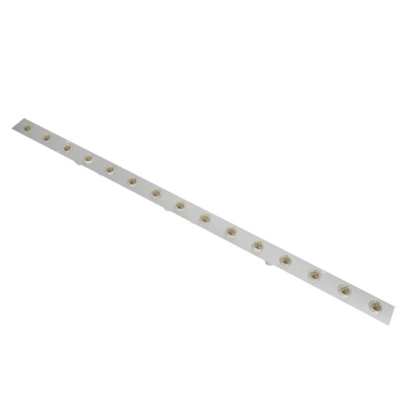 GloboStar® 90829 Μεταλλικο Καλυμμα 1 Μέτρου 15 Τεμαχίων για Ψηφιακή Αλυσίδα Γιρλάντα 20 Σποτ LED με Κωδικό 90140 Ασημί Μ100 x Π4.7 x Υ1cm