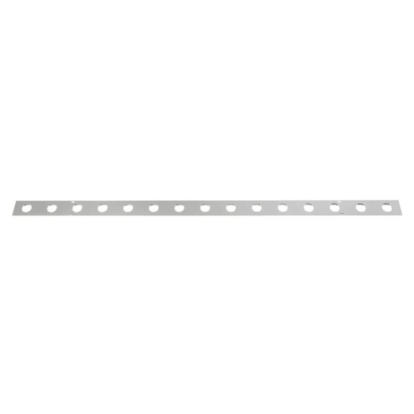 GloboStar® 90829 Μεταλλικο Καλυμμα 1 Μέτρου 15 Τεμαχίων για Ψηφιακή Αλυσίδα Γιρλάντα 20 Σποτ LED με Κωδικό 90140 Ασημί Μ100 x Π4.7 x Υ1cm