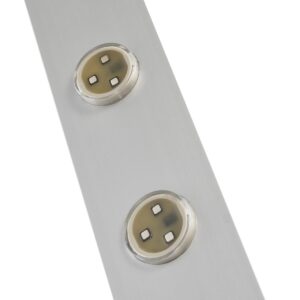 GloboStar® 90829 Μεταλλικο Καλυμμα 1 Μέτρου 15 Τεμαχίων για Ψηφιακή Αλυσίδα Γιρλάντα 20 Σποτ LED με Κωδικό 90140 Ασημί Μ100 x Π4.7 x Υ1cm