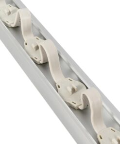 GloboStar® 90829 Μεταλλικο Καλυμμα 1 Μέτρου 15 Τεμαχίων για Ψηφιακή Αλυσίδα Γιρλάντα 20 Σποτ LED με Κωδικό 90140 Ασημί Μ100 x Π4.7 x Υ1cm