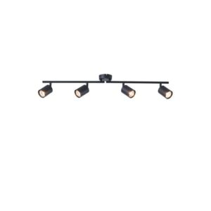 ΣΠΟΤ ΜΕΤΑΛΛΙΚΟ 4ΦΩΤΟ 4XGU10  Max 7W 790X80X165mm ΜΑΥΡΟ ARTE ILLUMINA OLYMP