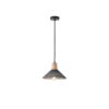 ΦΩΤΙΣΤΙΚΟ ΚΡΕΜΑΣΤΟ RUBBER WOOD&ΤΣΙΜΕΝΤΟ 1XE27 MAX 15W 250X250X180mm ΜΑΥΡΟ ARTE ILLUMINA GESSO