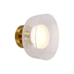 ΑΠΛΙΚΑ ΤΟΙΧΟΥ METAΛΛΟ-ΓΥΑΛΙ LED 8W 3000Κ 624Lm 200Χ200mm ΜΠΡΟΝΖΕ-ΔΙΑΦΑΝΟ ARTE ILLUMINA NIMBUS