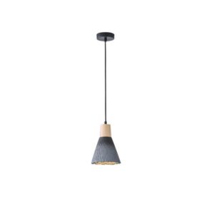 ΦΩΤΙΣΤΙΚΟ ΚΡΕΜΑΣΤΟ RUBBER WOOD&ΤΣΙΜΕΝΤΟ 1XE27 MAX 15W 160X160X220mm ΜΑΥΡΟ ARTE ILLUMINA GESSO