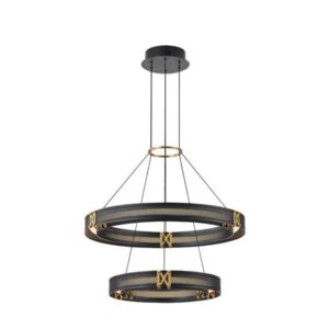 ΦΩΤΙΣΤΙΚΟ ΚΡΕΜΑΣΤΟ ΑΛΟΥΜΙΝΙΟ LED 62W 3000K 6200Lm 620X1200mm ΜΑΥΡΟ-ΧΡΥΣΟ ARTE ILLUMINA LUIS