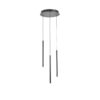 ΦΩΤΙΣΤΙΚΟ ΚΡΕΜΑΣΤΟ ΑΛΟΥΜΙΝΙΟ LED 6W 3000K 600Lm Φ300X1500mm ΜΑΥΡΟ ARTE ILLUMINA CASCADE