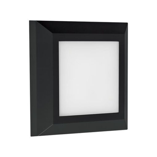 ΦΩΤΙΣΤΙΚΟ ΤΟΙΧΟΥ SLIM LED 3W IP65 230V 3CCT 125X125mm ΜΑΥΡΟ PRO ARTE ILLUMINA