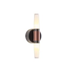 ΑΠΛΙΚΑ TOIXOY ΑΛΟΥΜΙΝΙΟΥ LED 6W 3000K 600Lm Φ80X240mm ΜΑΥΡΟ-ΧΡΥΣΟ  ARTE ILLUMINA VELAS