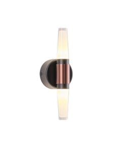 ΑΠΛΙΚΑ TOIXOY ΑΛΟΥΜΙΝΙΟΥ LED 6W 3000K 600Lm Φ80X240mm ΜΑΥΡΟ-ΧΡΥΣΟ  ARTE ILLUMINA VELAS