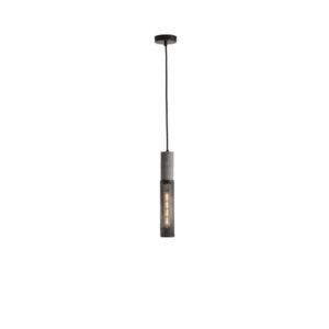 ΦΩΤΙΣΤΙΚΟ ΚΡΕΜΑΣΤΟ TΣΙΜΕΝΤΟ&ΜΕΤΑΛΛΟ 1XE27 MAX 40W 655X655X380mm ΜΑΥΡΟ ARTE ILLUMINA SCOURO