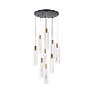 ΦΩΤΙΣΤΙΚΟ ΚΡΕΜΑΣΤΟ ΓΥΑΛΙ 9ΦΩΤΟ 60W 3000K 7200Lm Φ300mm ARTE ILLUMINA VIAL