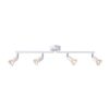 ΣΠΟΤ ΚΙΝΗΤΟ 4ΦΩΤΟ ΜΕΤΑΛΛΙΚΟ Max 7W 4XGU10 600X80X130mm ΛΕΥΚΟ ARTE ILLUMINA VORRAS