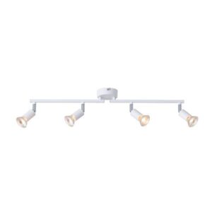 ΣΠΟΤ ΚΙΝΗΤΟ 4ΦΩΤΟ ΜΕΤΑΛΛΙΚΟ Max 7W 4XGU10 600X80X130mm ΛΕΥΚΟ ARTE ILLUMINA VORRAS