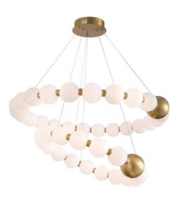 ΦΩΤΙΣΤΙΚΟ ΚΡΕΜΑΣΤΟ ΜΕΤΑΛΛΟ LED 40W 3000K 2730Lm 720X1275mm  ΜΠΡΟΝΖΕ-ΛΕΥΚΟ  ARTE ILLUMINA TREA