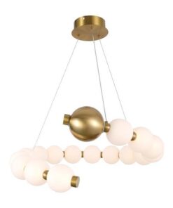 ΦΩΤΙΣΤΙΚΟ ΚΡΕΜΑΣΤΟ ΜΕΤΑΛΛΟ LED 20W 3000K 1560Lm  530X150mm  ΜΠΡΟΝΖΕ-ΛΕΥΚΟ ARTE ILLUMINA TREA