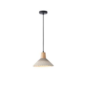 ΦΩΤΙΣΤΙΚΟ ΚΡΕΜΑΣΤΟ RUBBER WOOD&ΤΣΙΜΕΝΤΟ 1XE27 MAX 15W 250X250X180mm ΧΑΚΙ ARTE ILLUMINA GESSO