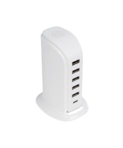 GloboStar® 79704 Επιτραπέζιος Φορτιστής Πολύμπριζο USB με 5 θύρες