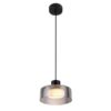 ΦΩΤΙΣΤΙΚΟ ΚΡΕΜΑΣΤΟ ΜΕΤΑΛΛΟ-ΓΥΑΛΙ LED 8W 3000Κ 624Lm 200X115mm  ΜΑΥΡΟ-ΓΚΡΙ ARTE ILLUMINA NIMBUS