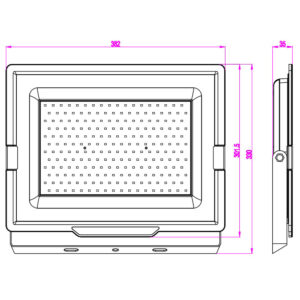 ΠΡΟΒΟΛΕΑΣ LED SMD DOB 200W 5000K 220-240V 19000lm 100° IP65 ΑΝΘΡΑΚΙ UNIVERSE – 1-U009102