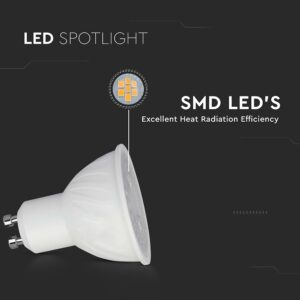 LED SPOT Λάμπα GU10 6W V-TAC 10° 445lm Φυσικό Λευκό 4000K- 21200271