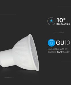 LED SPOT Λάμπα GU10 6W V-TAC 10° 445lm Φυσικό Λευκό 4000K- 21200271
