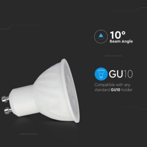 LED SPOT Λάμπα GU10 6W V-TAC 10° 445lm Φυσικό Λευκό 4000K- 21200271