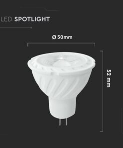 LED Λάμπα MR16 GU5.3 12V DC 6W V-TAC 38° 455lm Φυσικό Λευκό 4000K – 212081