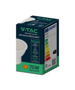 LED Λάμπα Spot GU10 V-TAC 10W 100° 1000lm Ψυχρό Λευκό 6500K – 218801