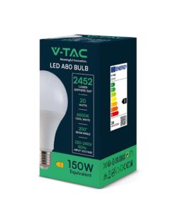 LED Bulb – 20W A80 Е27 Thermoplastic 6400K V-TAC 23749