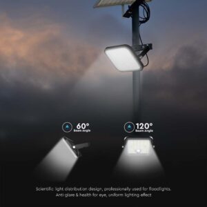 10W LED Ηλιακός Προβολέας Μαύρος 4000K+6000K με Ανιχνευτή Κίνησης & Τηλεχειριστήριο IP65 V-TAC  23756