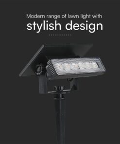 Ηλιακό Φωτιστικό Κήπου LED 0.9W V-TAC 23757 2σε1 Καρφωτό & Επιτοίχιο | Μαύρο IP65 Θερμό 3000K Εξωτερικού Χώρου