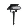 Ηλιακό Φωτιστικό Κήπου LED 0.9W V-TAC 23757 2σε1 Καρφωτό & Επιτοίχιο | Μαύρο IP65 Θερμό 3000K Εξωτερικού Χώρου