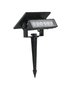 Ηλιακό Φωτιστικό Κήπου LED 0.9W V-TAC 23757 2σε1 Καρφωτό & Επιτοίχιο | Μαύρο IP65 Θερμό 3000K Εξωτερικού Χώρου