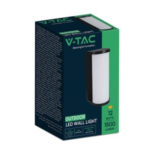 Φωτιστικό Τοίχου 12W LED Μαύρο IP65 CCT V-TAC 23758