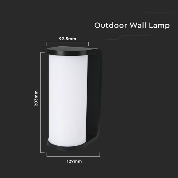 Φωτιστικό Τοίχου 12W LED Μαύρο IP65 CCT V-TAC 23758