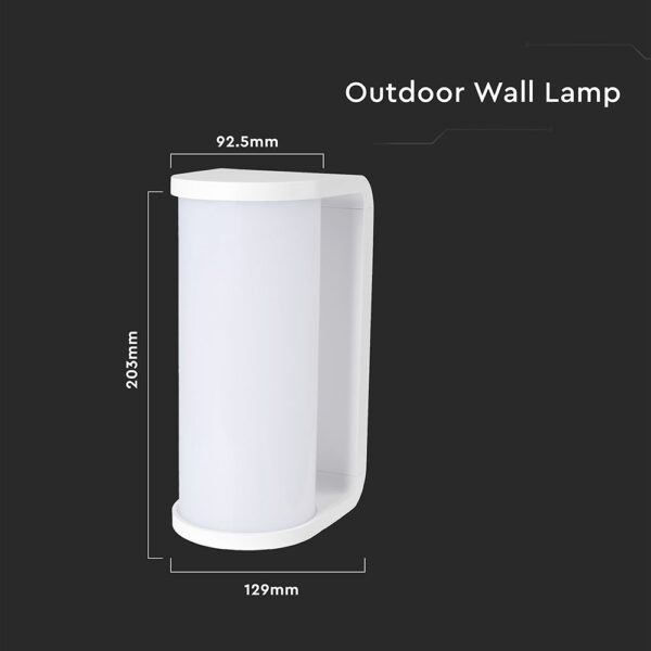 Φωτιστικό Τοίχου 12W LED Λευκό IP65 CCT V-TAC  23759