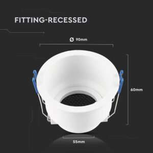 GU10 Fitting Round Aluminum Body Deep Anti Glare White Body With Hoyne CombV-TAC  23761