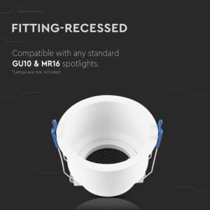 GU10 Fitting Round Aluminum Body Deep Anti Glare White Body With Hoyne CombV-TAC  23761