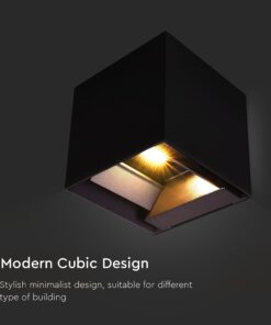 Ηλιακό Φωτιστικό Τοίχου LED 9W Down Μαύρο με Ανιχνευτή Κίνησης IP65 3σε1 V-TAC 23770