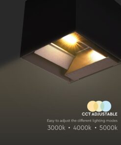 Ηλιακό Φωτιστικό Τοίχου LED 9W Down Μαύρο με Ανιχνευτή Κίνησης IP65 3σε1 V-TAC 23770