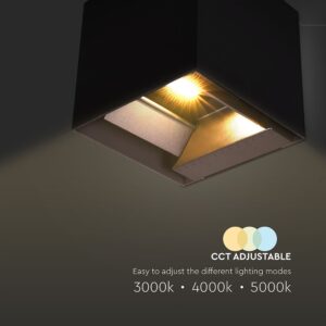 Ηλιακό Φωτιστικό Τοίχου LED 9W Down Μαύρο με Ανιχνευτή Κίνησης IP65 3σε1 V-TAC 23770