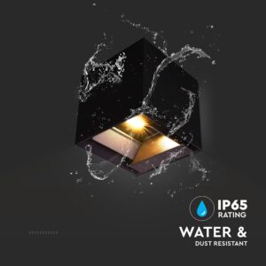 Ηλιακό Φωτιστικό Τοίχου LED 9W Down Μαύρο με Ανιχνευτή Κίνησης IP65 3σε1 V-TAC 23770