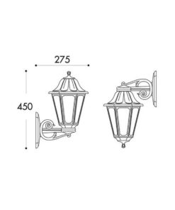 BISSO/ANNA BLACK ΑΠΛΙΚΑ ΠΑΝΩ/ΚΑΤΩ 1xE27 FUMAGALLI – 1-FM073441
