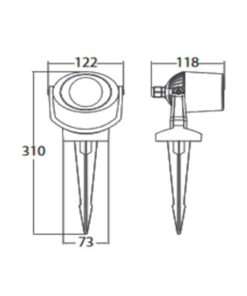 MINITOMMY-EL SPIKE BLACK ΜΠΗΧΤΟ 1xGU10 3,5W CCT FUMAGALLI – 1-FM226427
