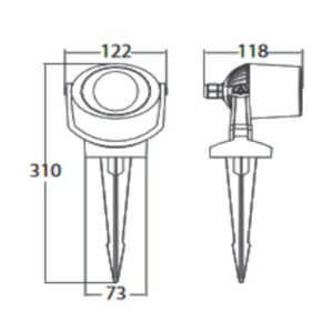 MINITOMMY-EL SPIKE BLACK ΜΠΗΧΤΟ 1xGU10 3,5W CCT FUMAGALLI – 1-FM226427
