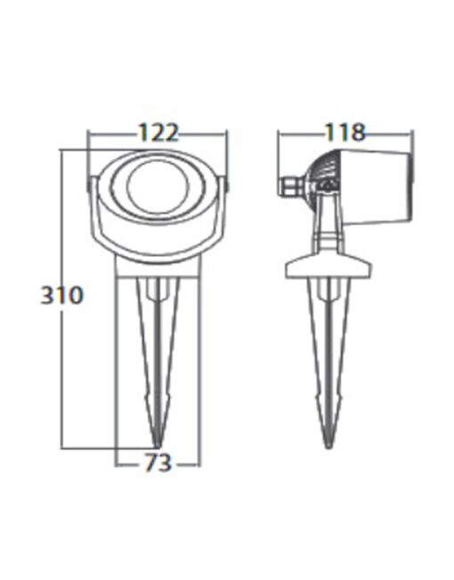 MINITOMMY-EL SPIKE BLACK ΜΠΗΧΤΟ 1xGU10 3,5W CCT FUMAGALLI – 1-FM226427