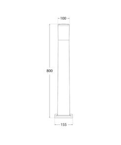 AMELIA 800 GREY KOΛΩΝΑΚΙ 1xE27 8.5W CCT FUMAGALLI – 1-FM242540