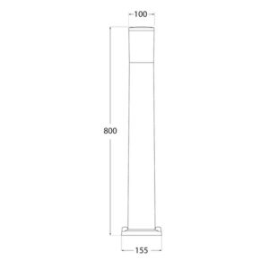 AMELIA 800 GREY KOΛΩΝΑΚΙ 1xE27 8.5W CCT FUMAGALLI – 1-FM242540