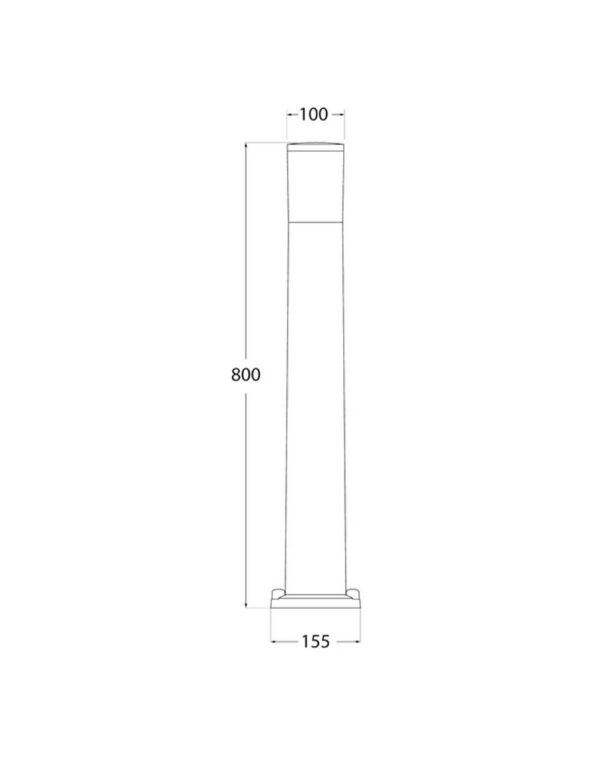 AMELIA 800 GREY KOΛΩΝΑΚΙ 1xE27 8.5W CCT FUMAGALLI – 1-FM242540